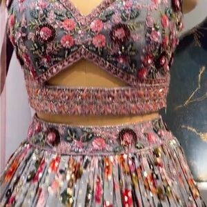 Floral Embroidered Two-Piece Dress